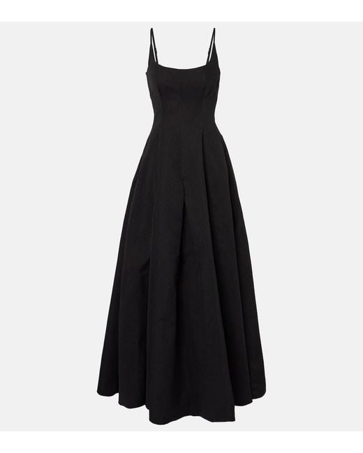 Staud Black Joy Cotton-Blend Gown