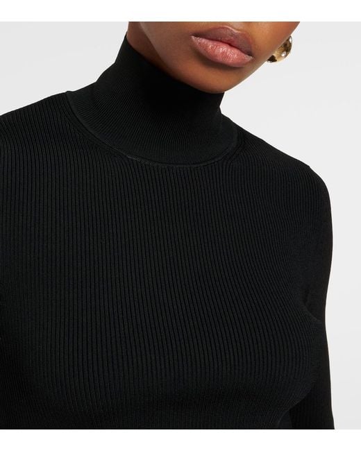 Altuzarra Black Ruffled Turtleneck Top
