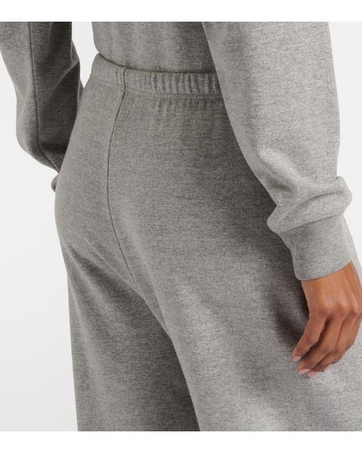 The Row Gray Kohana Cotton And Cashmere Sweatpants
