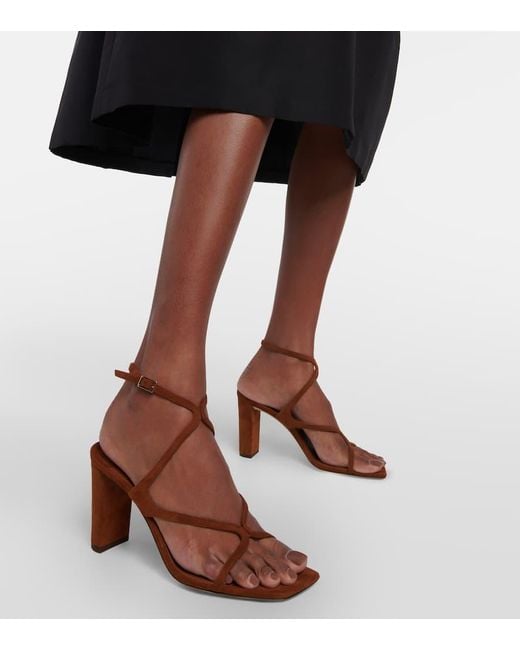 Sandalias Azie 85 De Ante Jimmy Choo de color Brown