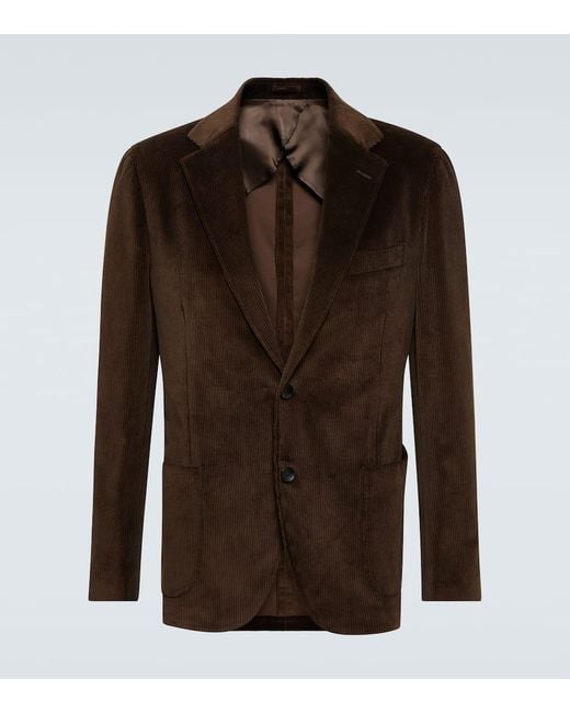 Lardini Brown Corduroy Blazer for men