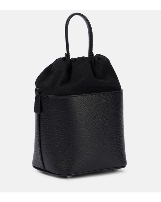 Maison Margiela Black 5Ac Leather Bucket Bag