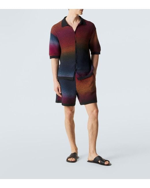 Loewe Red Paula's Ibiza Anagram Cotton-Blend Shirt for men