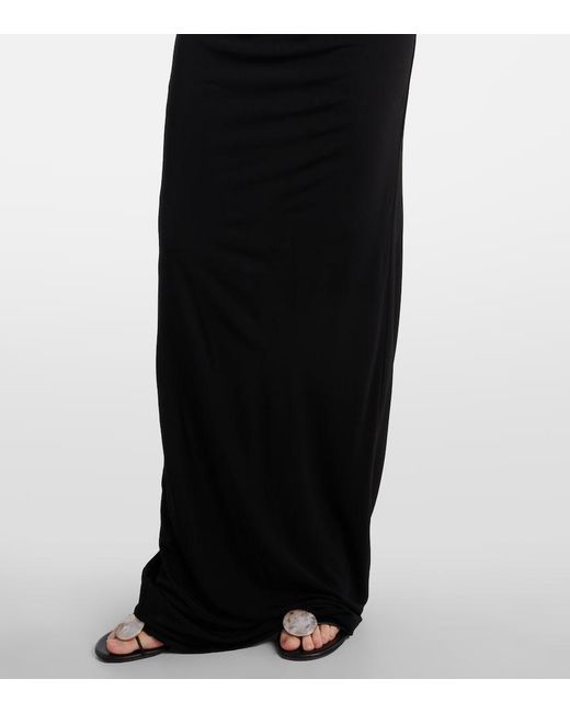 Christopher Esber Black Encased Nature Jersey Maxi Dress
