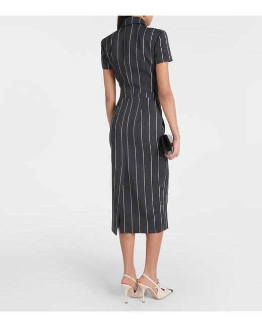 Alessandra Rich Black Midirock Aus Einem Wollgemisch