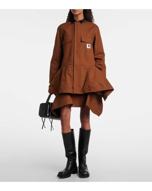 X Carhartt Chaqueta De Lona De Algodon Sacai de color Brown