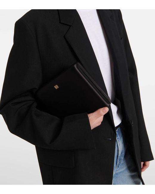 Totême  Black Satin Box Clutch