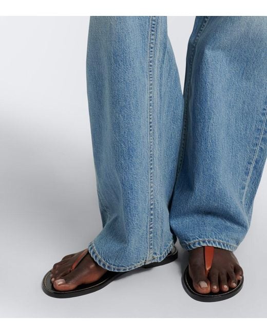 SLVRLAKE Denim Blue Cassie Wide-Leg Jeans