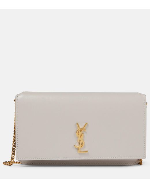 Saint Laurent Cassandre Leather Iphone Crossbody Bag in Natural Lyst