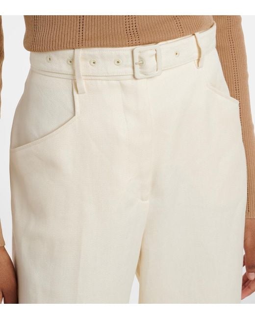 Gabriela Hearst Natural Norman Linen Straight Pants