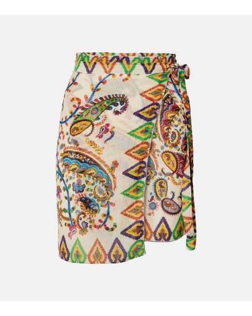 Etro Multicolor Paisley Sheer Beach Cover-Up