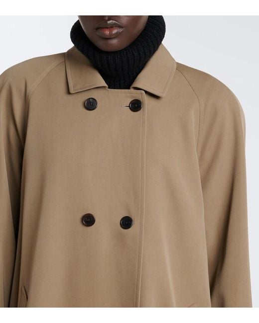 The Row Natural Emma Double-Breasted Wool Coat