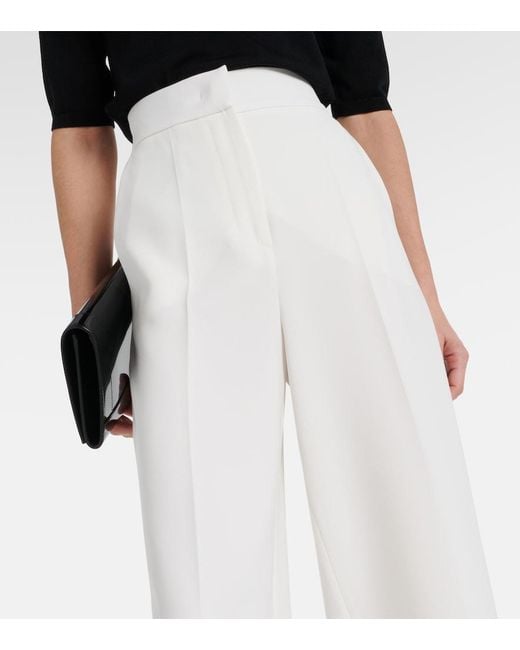 Max Mara White Ercole Cady Straight Pants