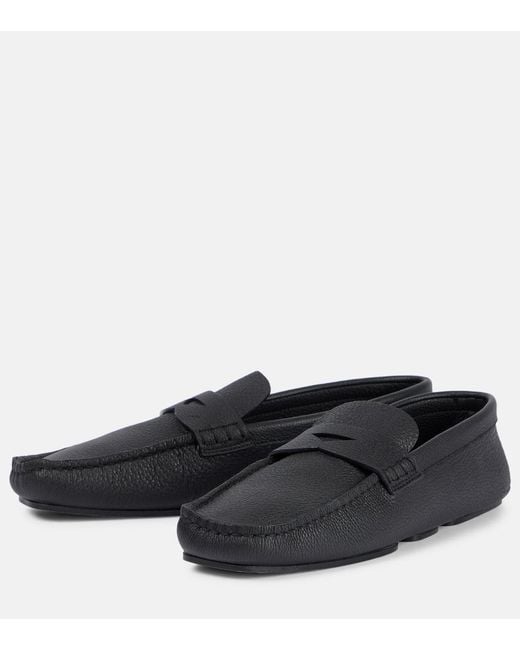 Khaite Black Billy Leather Penny Loafer