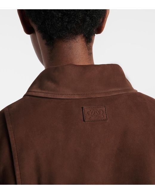 Loewe Brown Suede Blouson Jacket