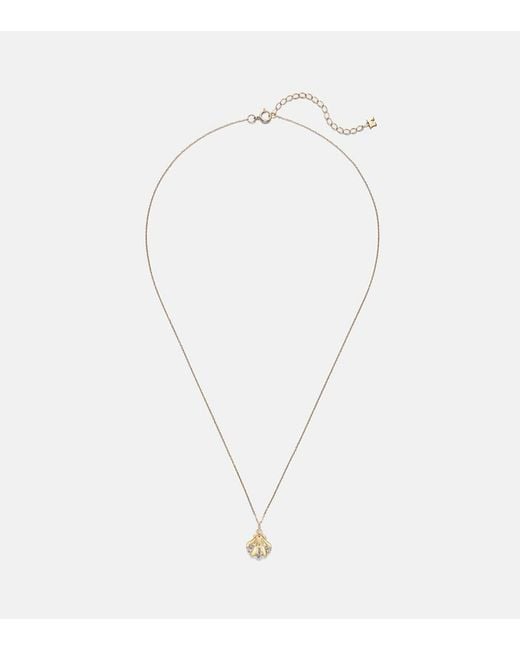 Mateo White Petite Venus 14Kt Pendant Necklace With Diamonds