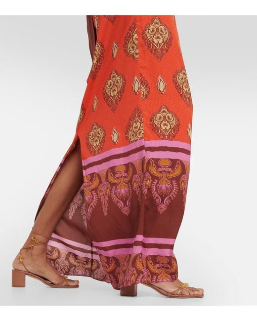 Johanna Ortiz Red Lady Of Caos Tunic Dress