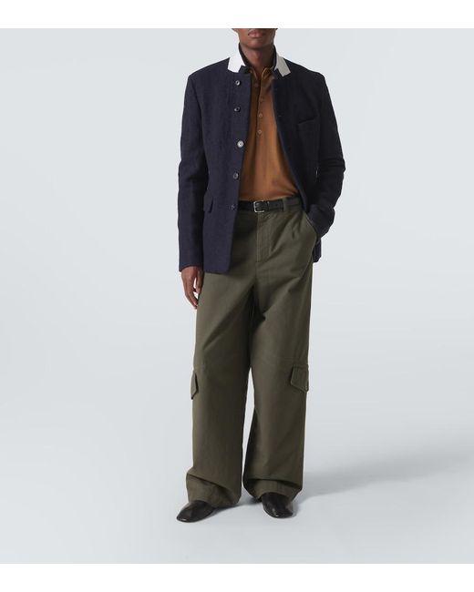 Dries Van Noten Blue Wool Blazer for men