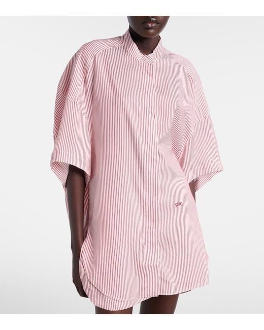 Stella McCartney Pink Striped Silk Shirt