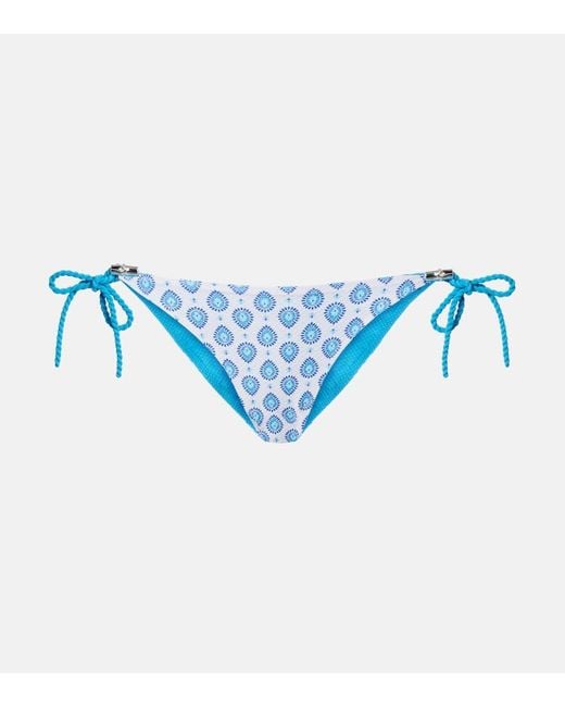 Heidi Klein Blue La Croisette Reversible Bikini Bottoms