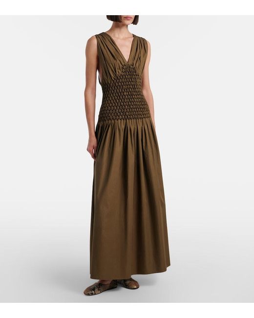 Khaite Brown Jane Snake-Effect Leather And Suede Ballet Flats