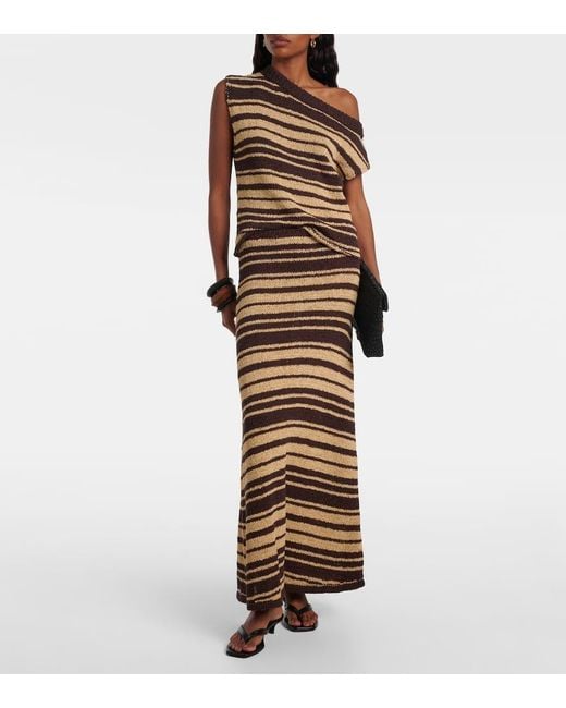 Faithfull The Brand Brown Top Micah Aus Einem Baumwollgemisch