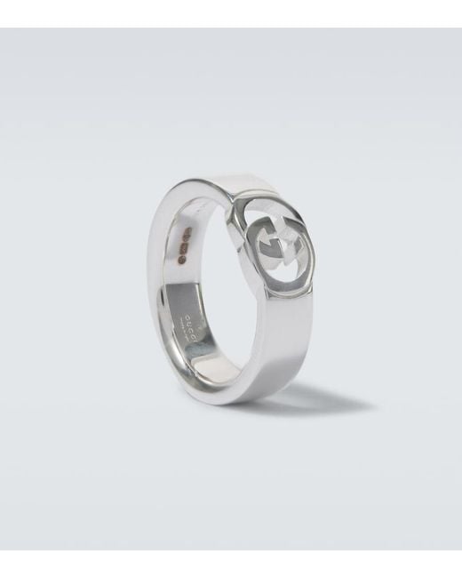 Gucci Ring Interlocking G Aus Sterlingsilber in White für Herren