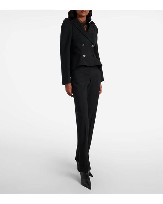 Alexander McQueen Blue Wool Gabardine Suit Pants