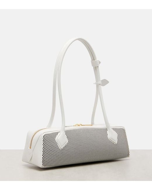 Alaïa White Le Teckel Medium Leather Shoulder Bag