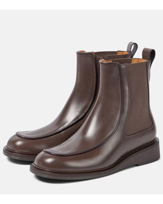 Tod's Brown Chelsea Boots Aus Leder