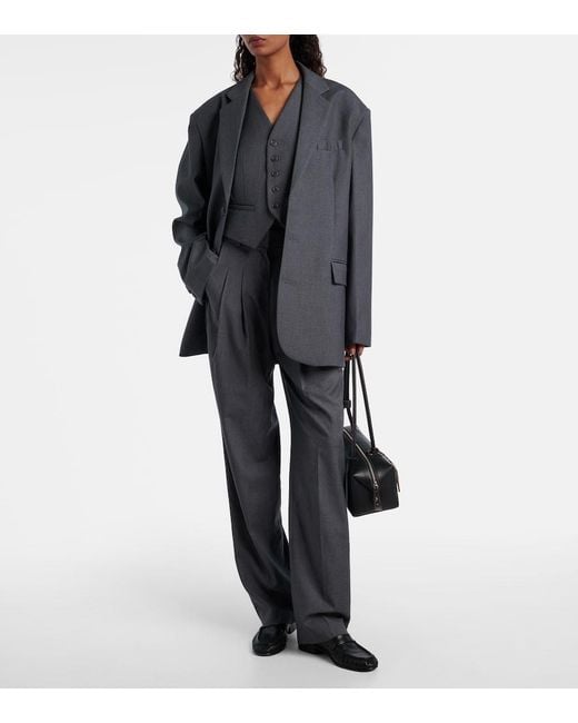 Frankie Shop Gray Gelso Oversized Blazer