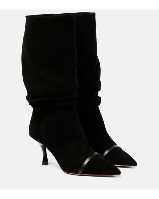 Malone Souliers Black Isley Suede Knee-high Boots