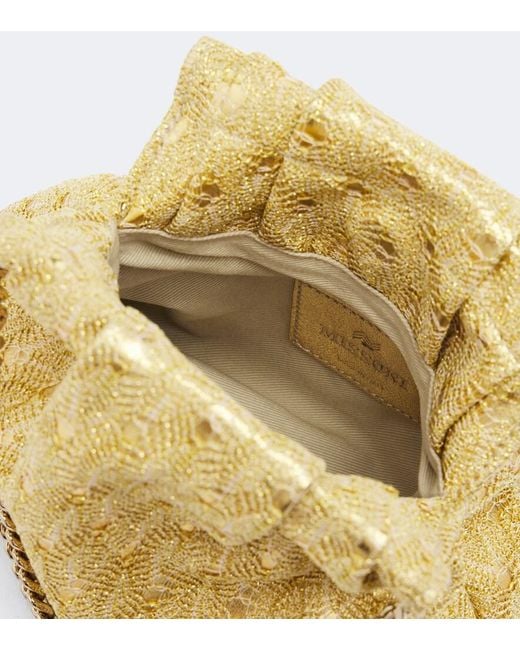 Missoni Yellow Mini Lame Top-Handle Bag