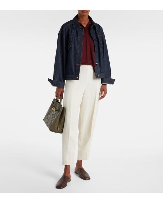 Loro Piana Red Gargano Linen Polo Shirt