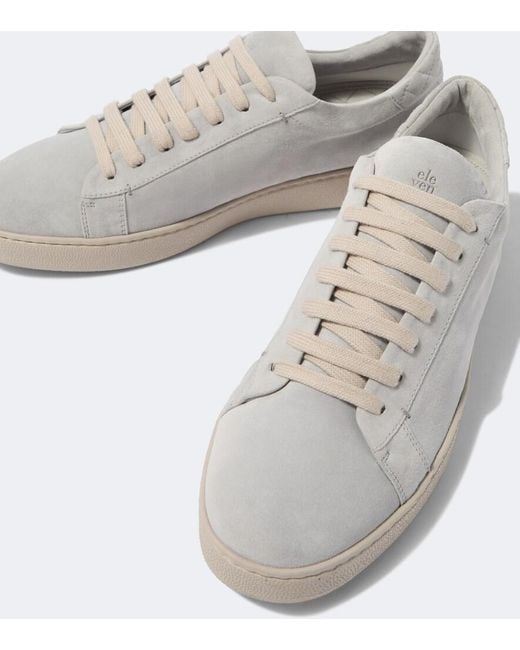 Eleventy White Suede Sneakers for men