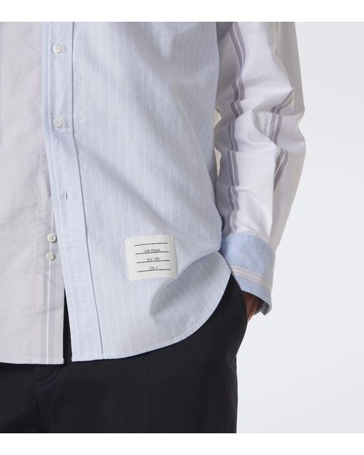 Thom Browne White Striped Cotton Shirt for men