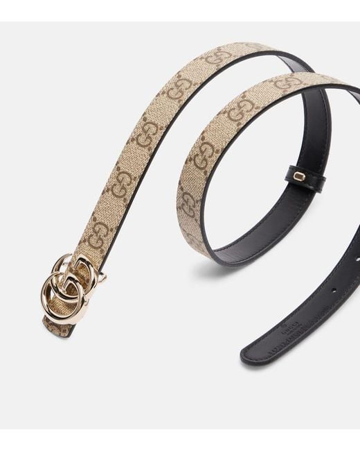 Gucci Natural Wendbarer Guertel Gg Marmont