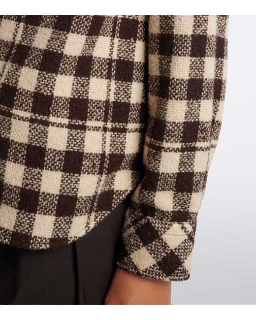 Moncler Black Checked Wool-Blend Overshirt
