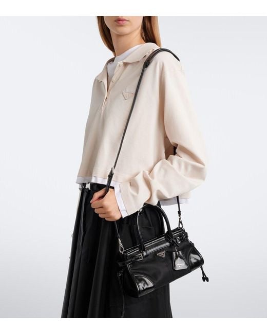 Prada Black Bonnie Small Re-Nylon Top-Handle Bag