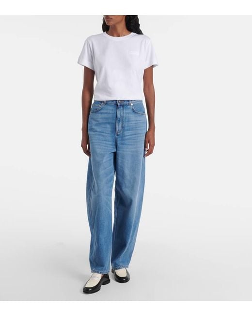 Givenchy Blue Cocoon High-Rise Barrel-Leg Jeans