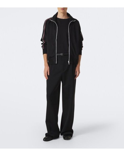 Saint Laurent Black Striped Track Jacket for men