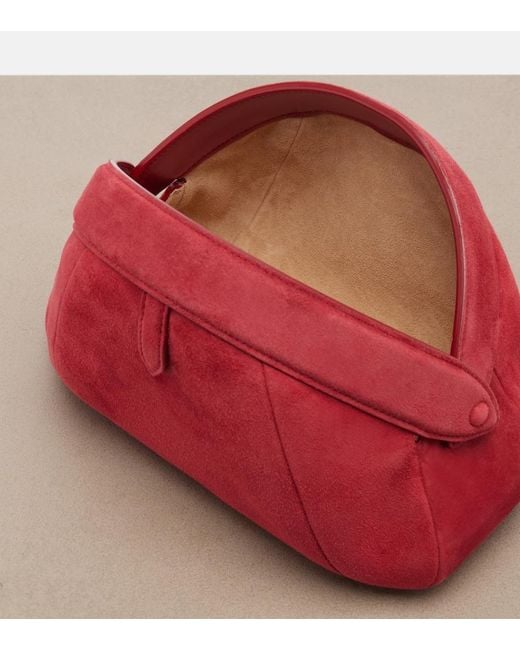 Alaïa Red Purse Small Suede Clutch