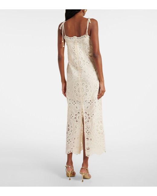 Zimmermann Natural Rhiannon Embroidered Dress
