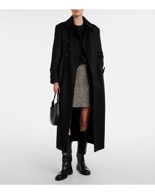 Max Mara Black Houndstooth Miniskirt