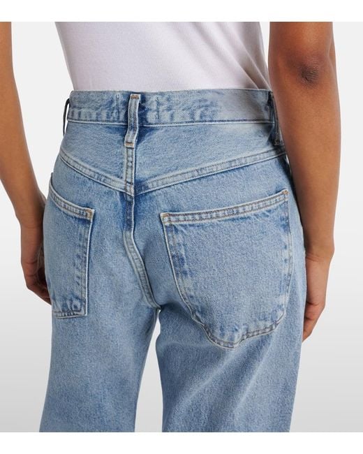 Agolde Blue Leena High-Rise Flared Jeans