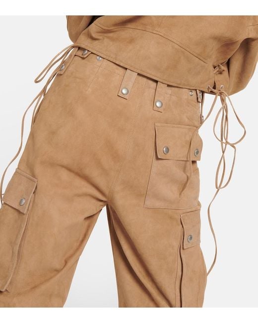 Magda Butrym Natural Suede Cargo Pants
