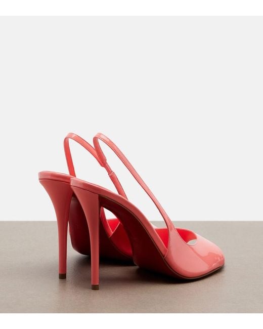 Christian Louboutin Pink Miss Z Patent Leather Slingback Sandals
