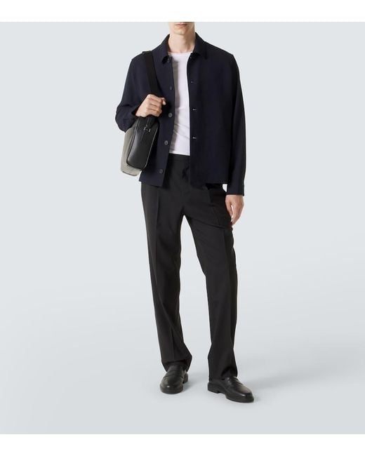 Sunspel Blue Wool-Blend Jacket for men