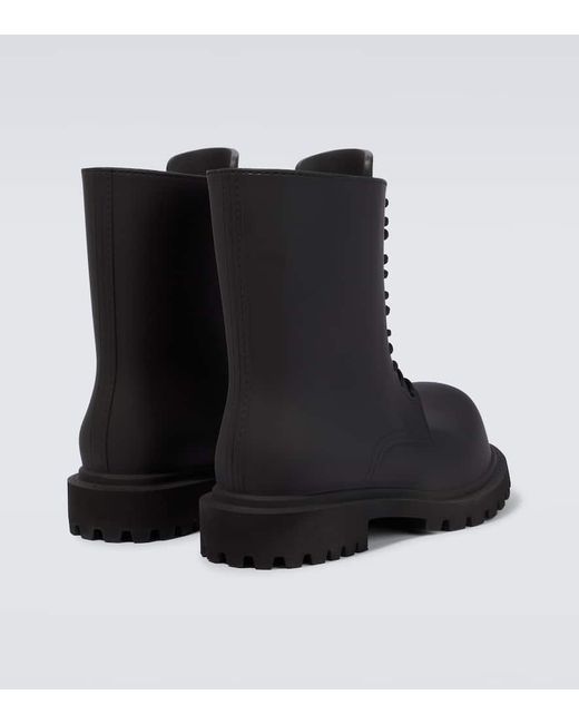 Balenciaga Black Steroid Combat Boots for men