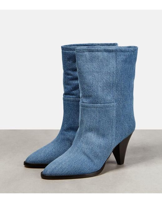 Isabel Marant Blue Ankle Boots Rouxa aus Denim